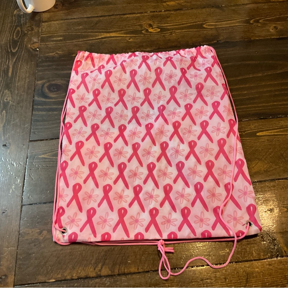 Source Unknown Pink Ribbon Drawstring Bag - Picture 1 of 4